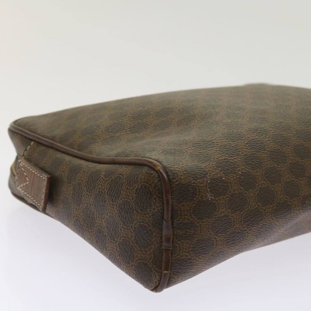 CELINE Macadam Canvas Clutch Bag PVC Brown Auth 65270 - Picture 16 of 16